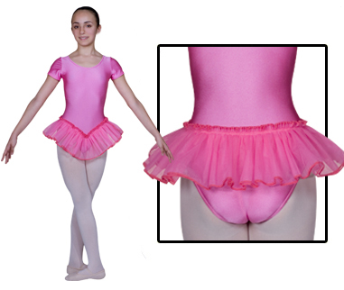 Body Danza Classica in Lycra con Gonnellina in Tulle Body Danza Classica in Lycra con Gonnellina in Tulle